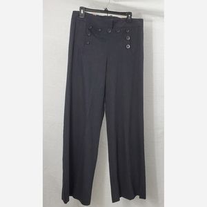 Diane Von Furstenberg Navy Wide Leg Trousers